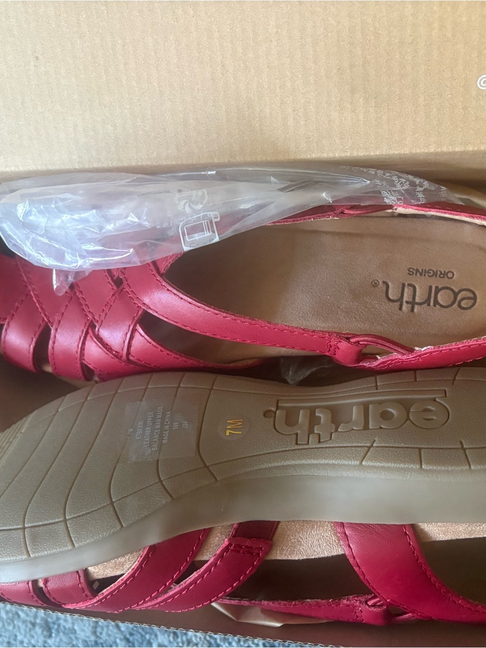 Earth Origins Women's Raspberry Red Slingback Flats